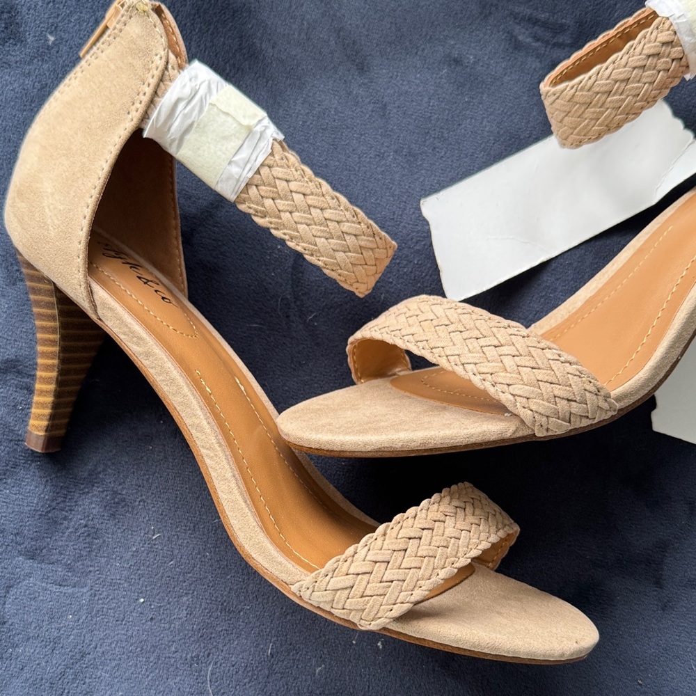 Style & Co. Beige Braided Heels